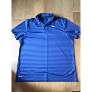 Nike Dri-Fit Standard Fit Short Sleeve Embroidered Polo Shirt Men's Size XL